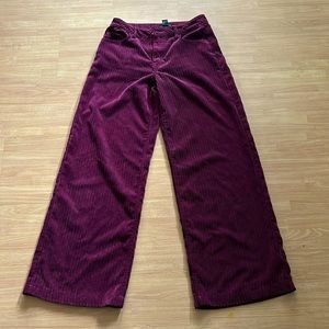 Burgundy corduroy pants